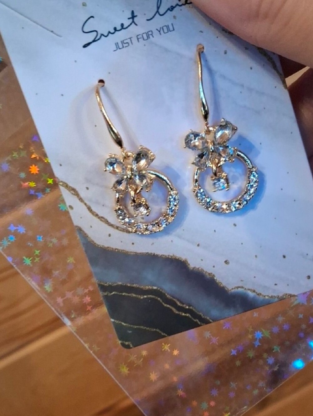 $8 Each Or Bundle 5/$20 Gold Crystal Butterfly & Circle Dangle Earrings